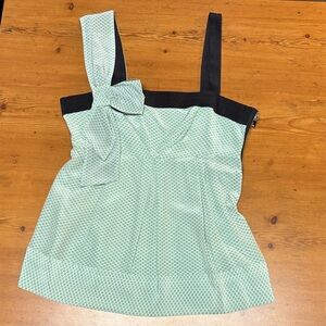 Marc By Marc Jacobs Key Lime Green and Black Blouse/Tank Top. NWT